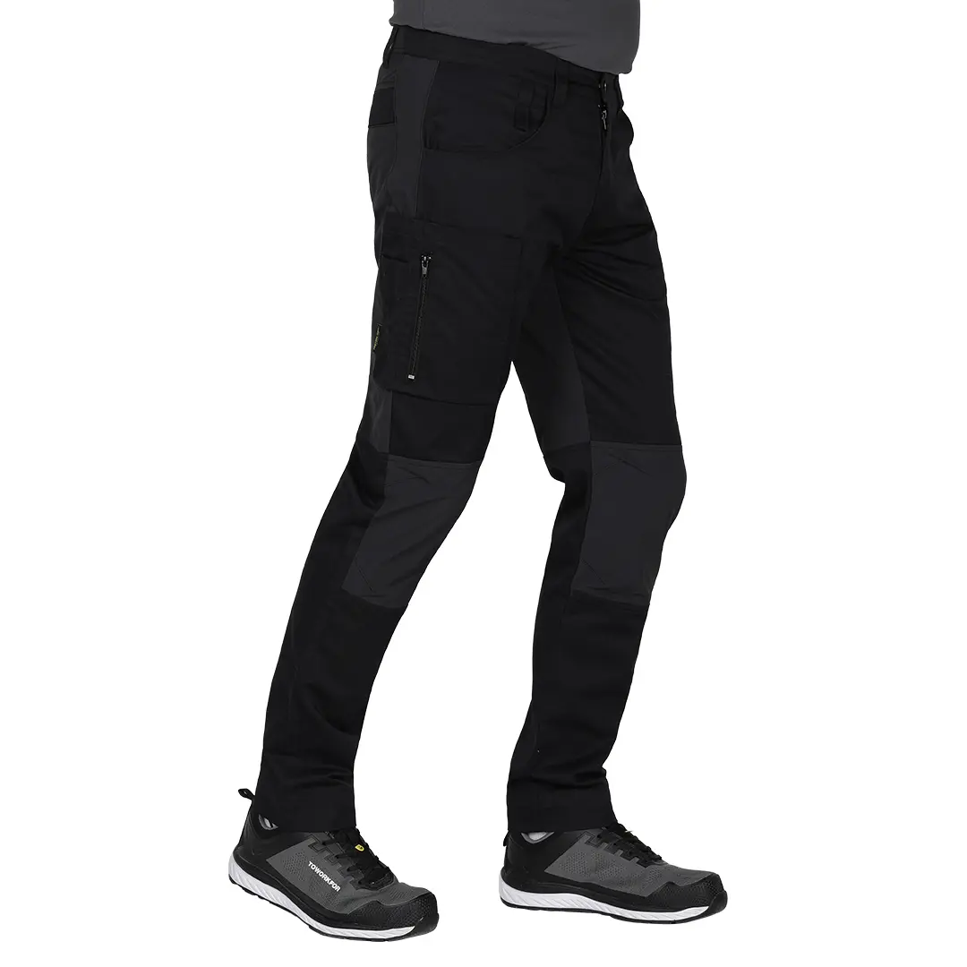 ROVER, servisne radne pantalone sa elastinom, crne